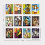 Wallity Set de 12 Cuadros Decorativos en MDF Multicolor 20 x 15 cm